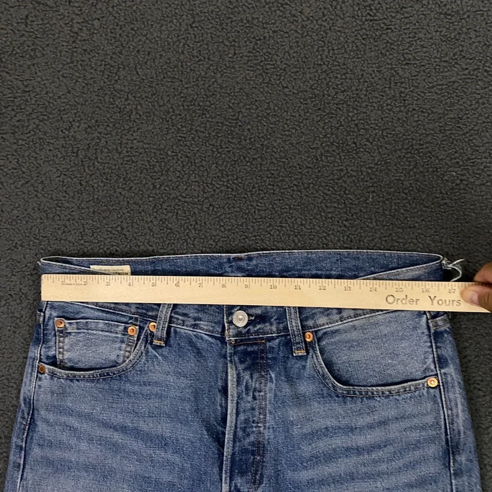 Levis 501 Original Selvedge Jeans 32x30 Blue Big E Premium Denim